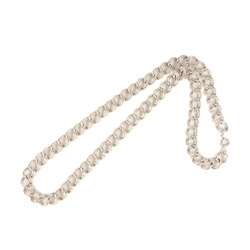 TIFFANY&Co. Tiffany Double Chain Link Necklace Silver 925 Old Men's