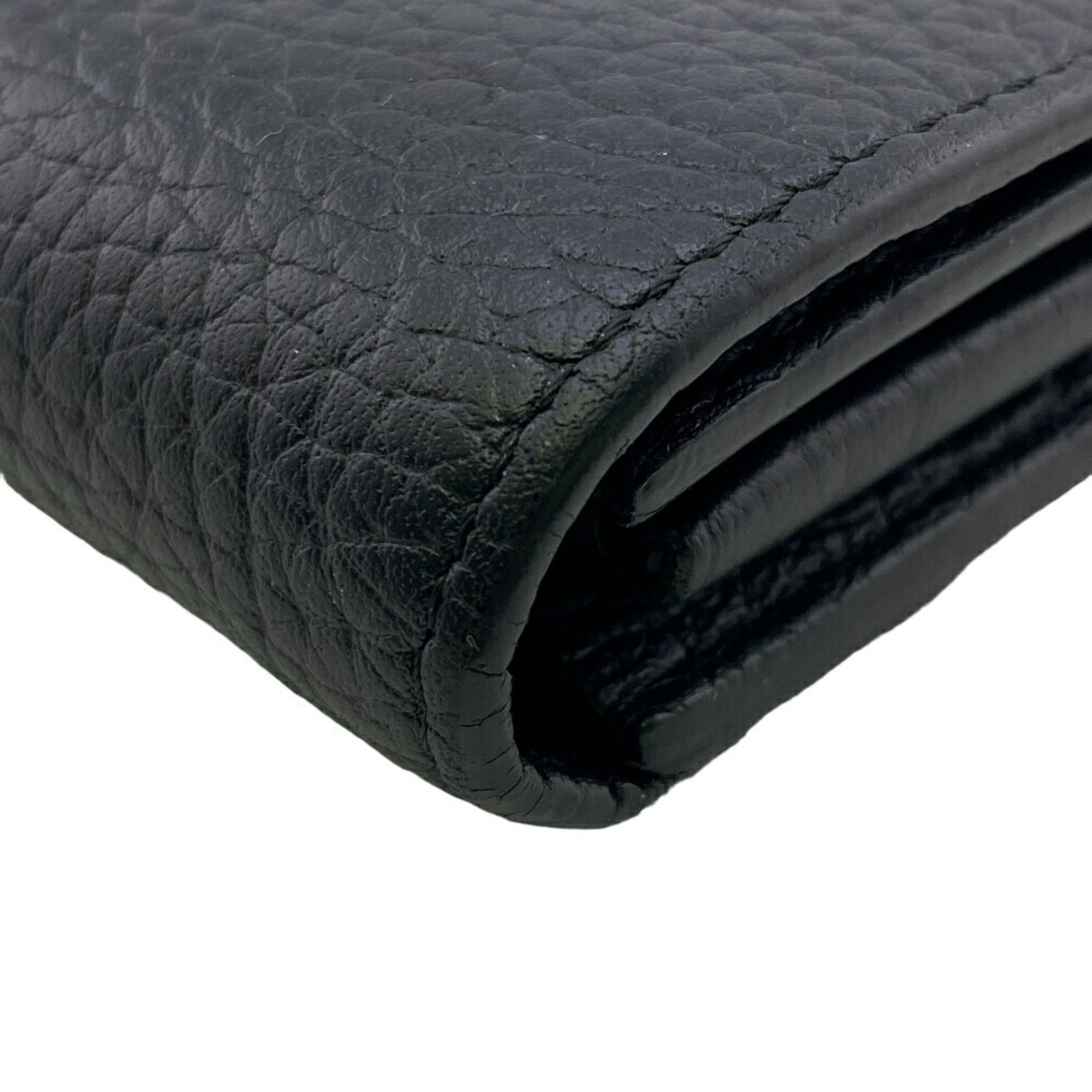 LOUIS VUITTON N90129 Portefeuille Capucines Long Wallet Black Women's