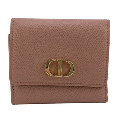 Christian Dior Compact Wallet 30 Montaigne Tri-fold Pink Women's