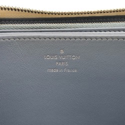 LOUIS VUITTON M80494 Round Zip Wallet Mahina Long Blue Women's