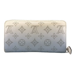 LOUIS VUITTON M80494 Round Zip Wallet Mahina Long Blue Women's