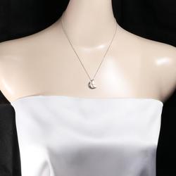 Tiffany Crescent Moon Silver Necklace Box Bag Total weight approx. 3.0g 41cm