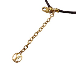 LOUIS VUITTON M64875 Collier Cord Into Me Monogram Necklace Gold Women's