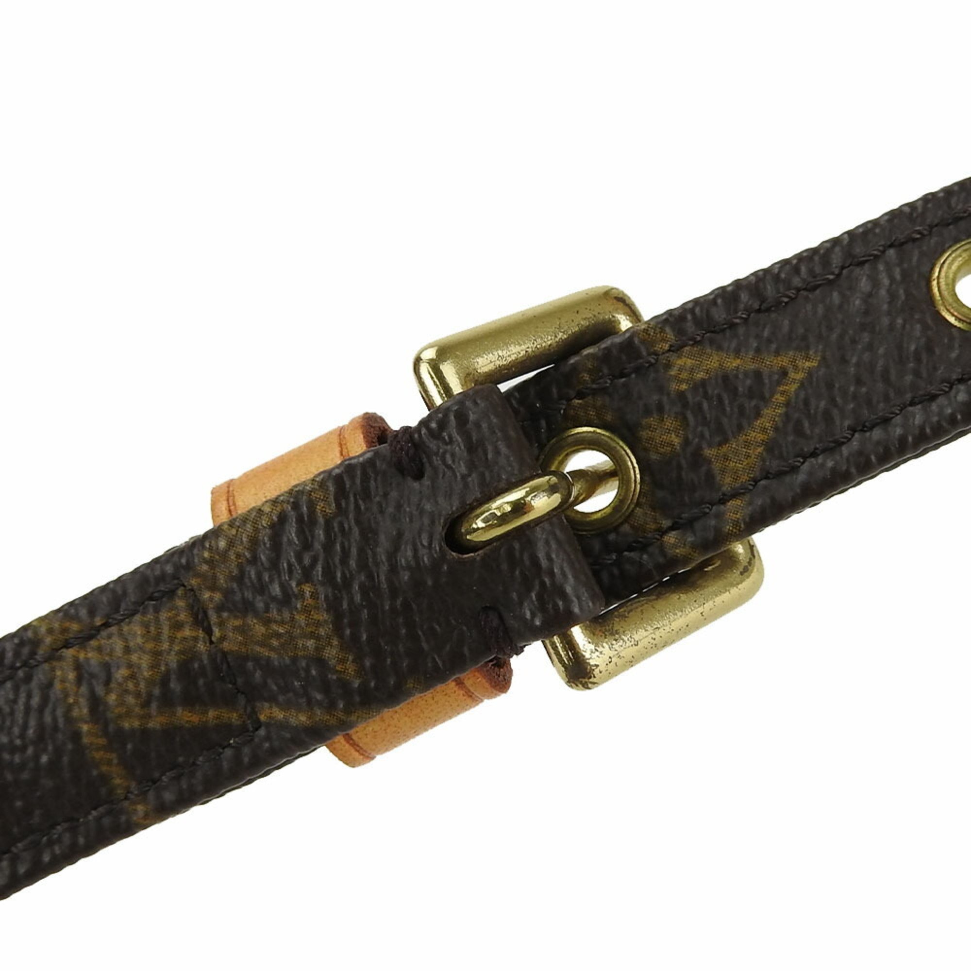 Louis Vuitton Shoulder Strap Monogram Brown Adjustable Women's LOUIS VUITTON