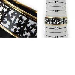 Hermes bracelet enamel GM Gadalquivir metal white black Cadalquivir L engraved ladies HERMES