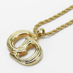 Christian Dior Necklace Metal Gold Plated CD Women's