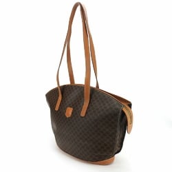 CELINE Tote Bag Macadam Leather Brown Women's