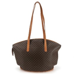 CELINE Tote Bag Macadam Leather Brown Women's