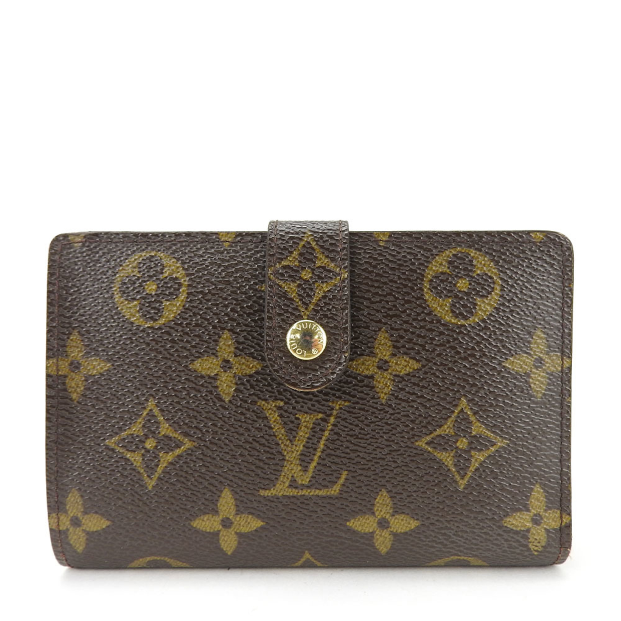 Louis Vuitton Bi-fold Wallet Portefeuille Viennois M61674 Monogram Canvas Brown Initials Accessories Women's LOUIS VUITTON