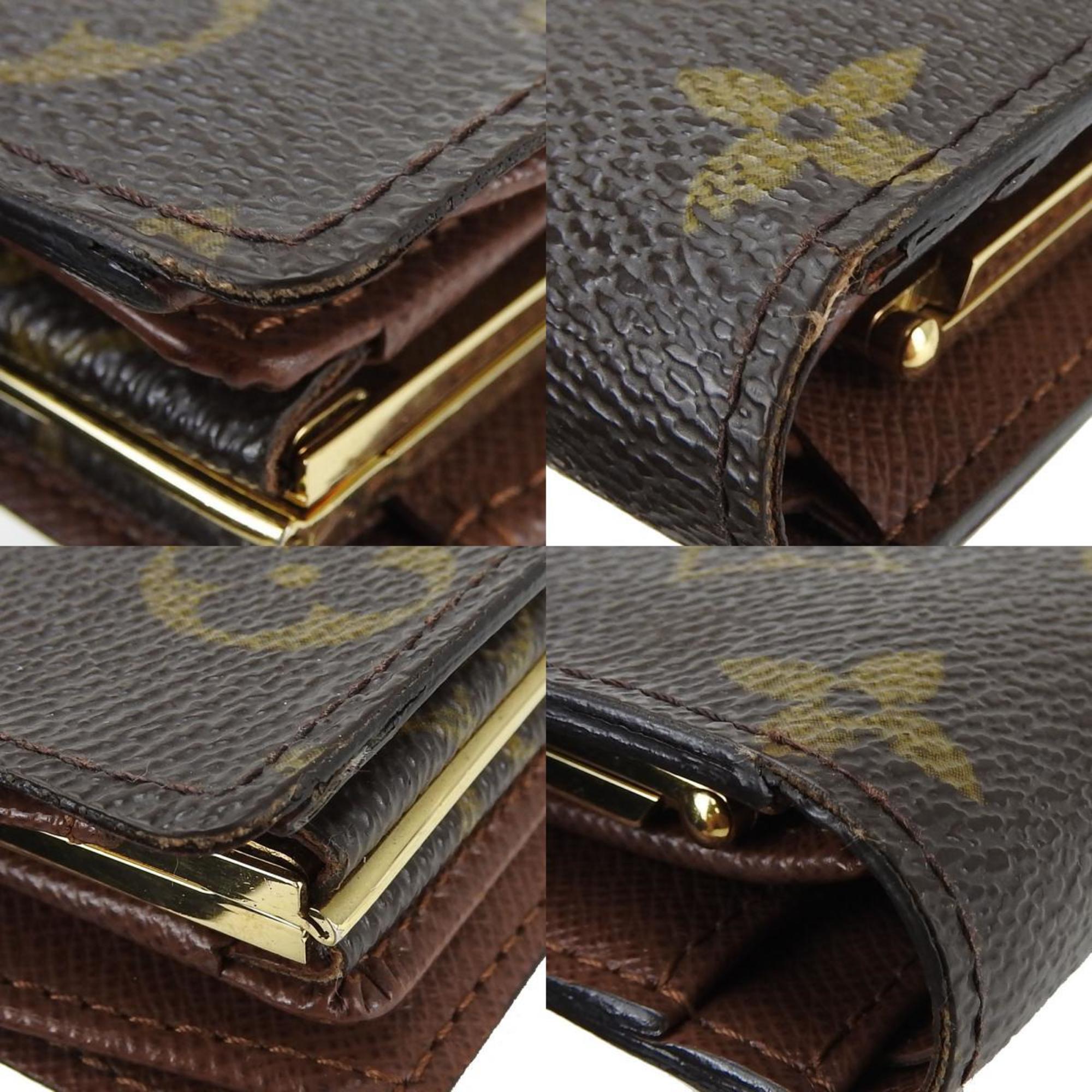 Louis Vuitton Bi-fold Wallet Portefeuille Viennois M61674 Monogram Canvas Brown Initials Accessories Women's LOUIS VUITTON