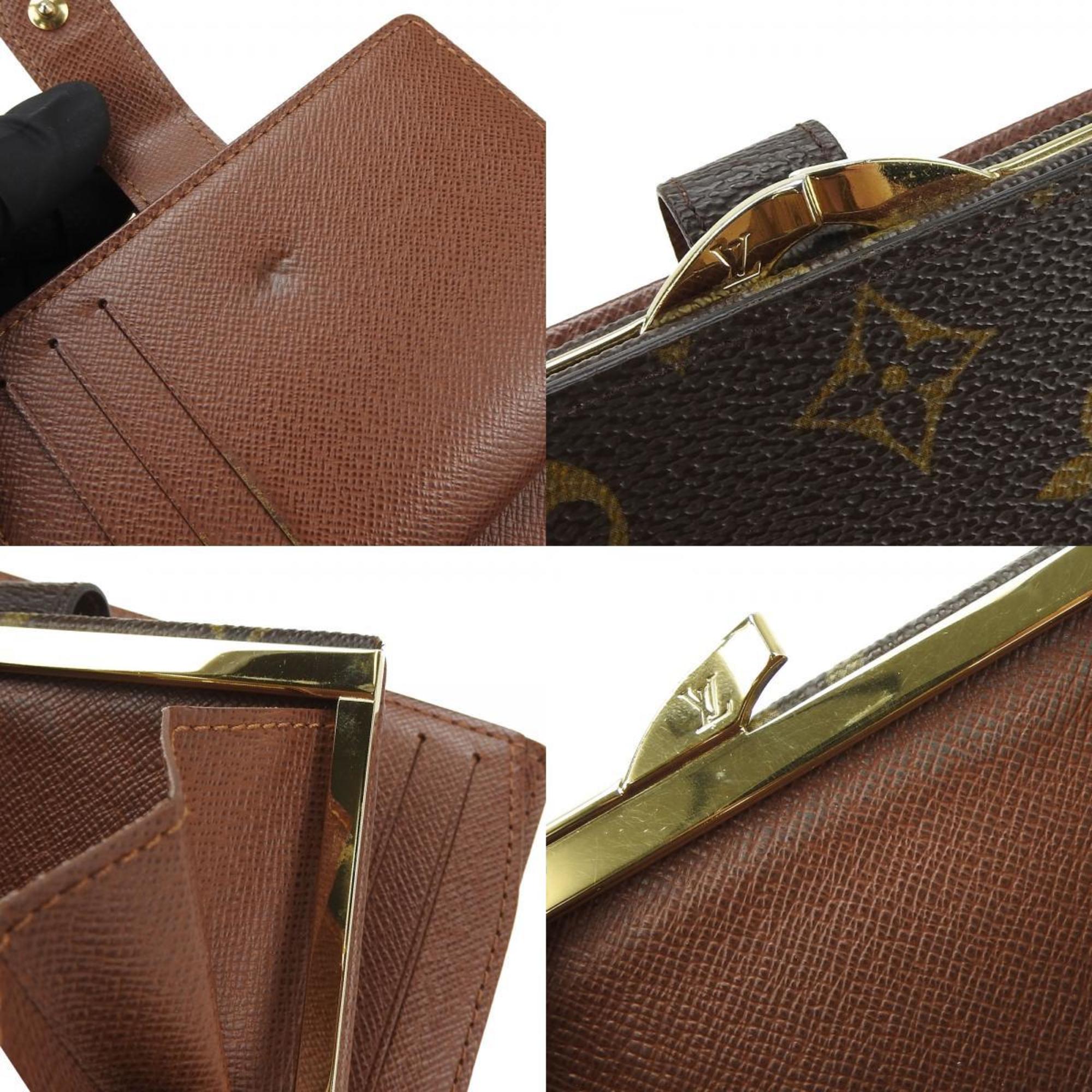 Louis Vuitton Bi-fold Wallet Portefeuille Viennois M61674 Monogram Canvas Brown Initials Accessories Women's LOUIS VUITTON