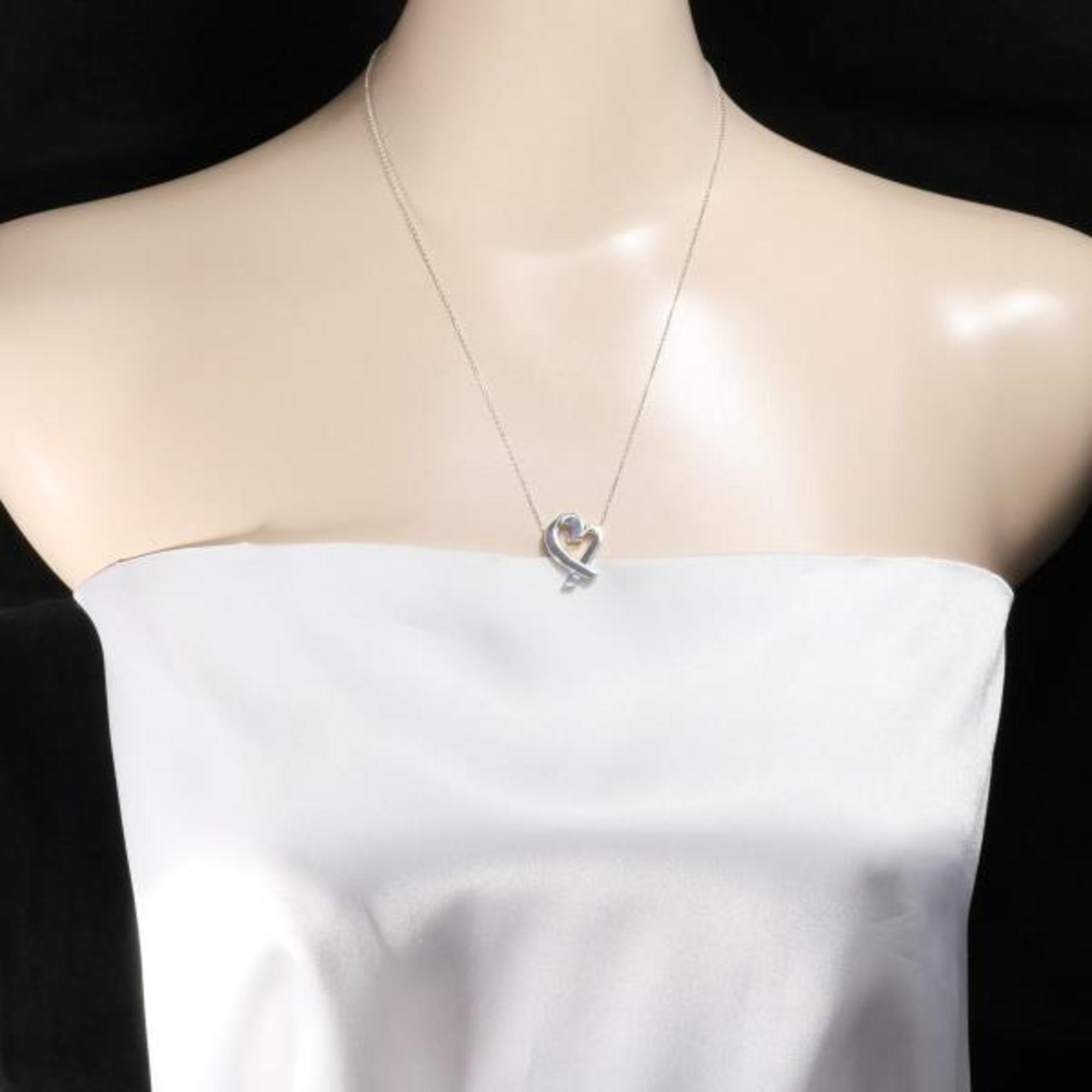Tiffany Loving Heart Silver Necklace Box Bag Total weight approx. 5.1g 48cm