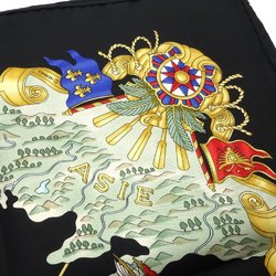 Hermes Silk Scarf Black,Multi-color,Yellow