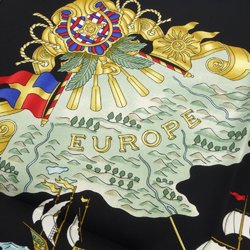 Hermes Silk Scarf Black,Multi-color,Yellow