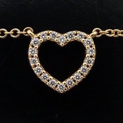 TIFFANY&Co. Tiffany Metro Heart Necklace Diamond 750PG Pink Gold K18RG Rose 292005
