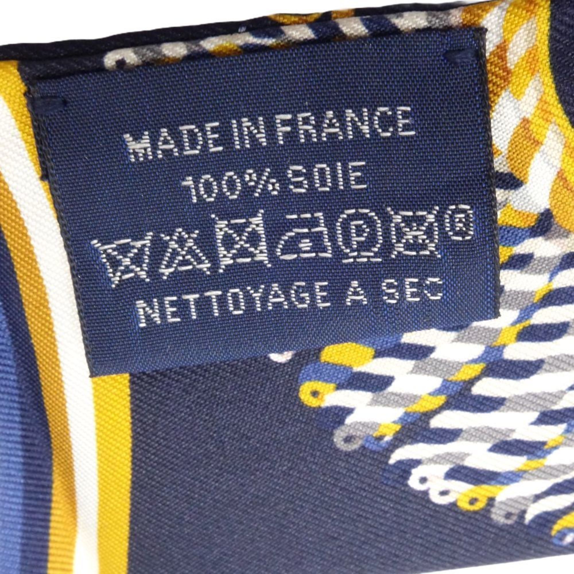 HERMES Scarf Twilly Ceremonial Epaulets EPAULETTES DE GALA Silk Multicolor Navy 180507