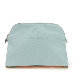 Hermes Pouch Bolide MM Canvas Light Blue Multi Bag-in-Bag Women's HERMES