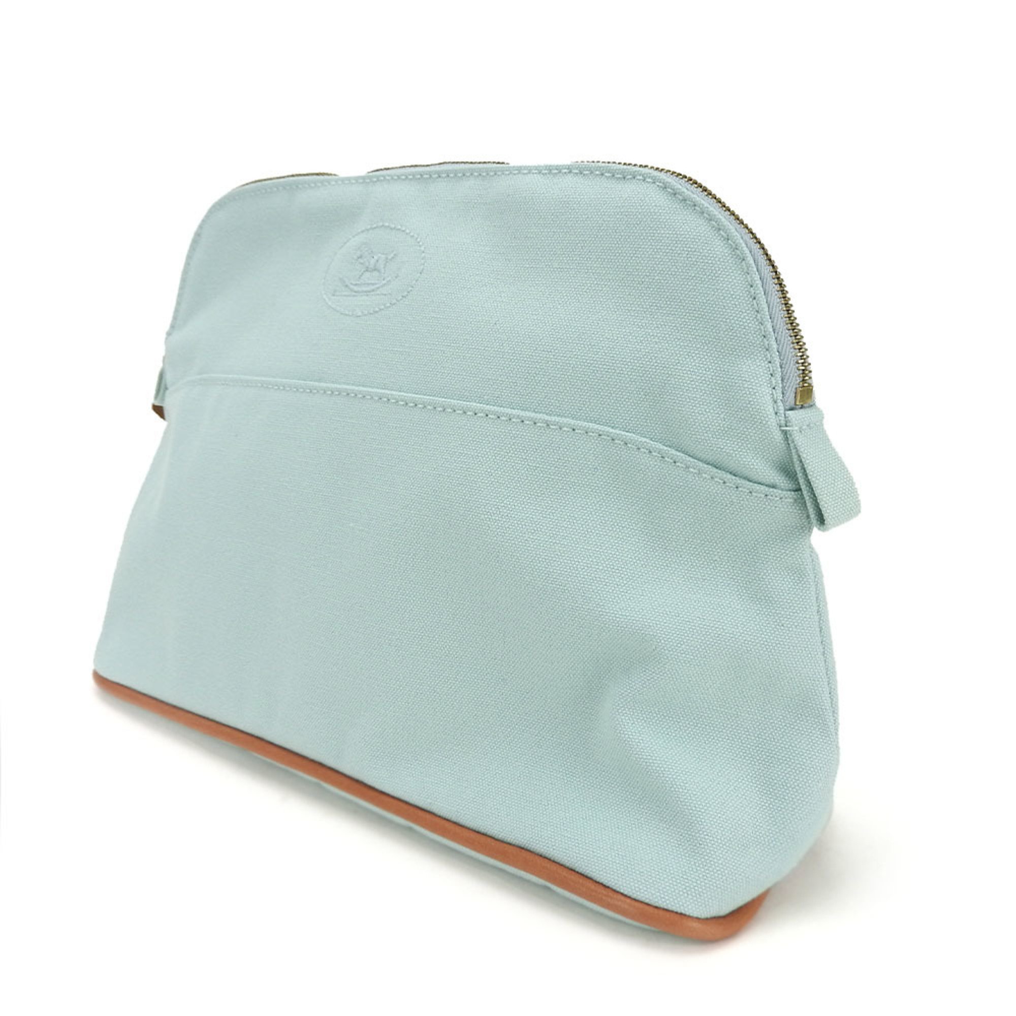 Hermes Pouch Bolide MM Canvas Light Blue Multi Bag-in-Bag Women's HERMES