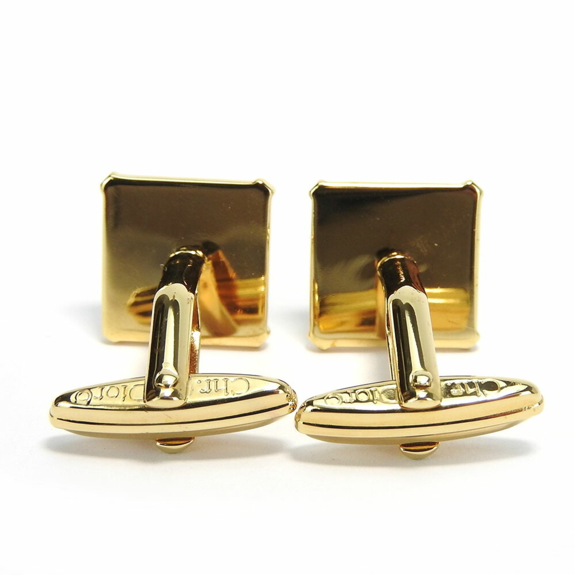 Christian Dior Cufflinks Metal Gold CD Accessories Men