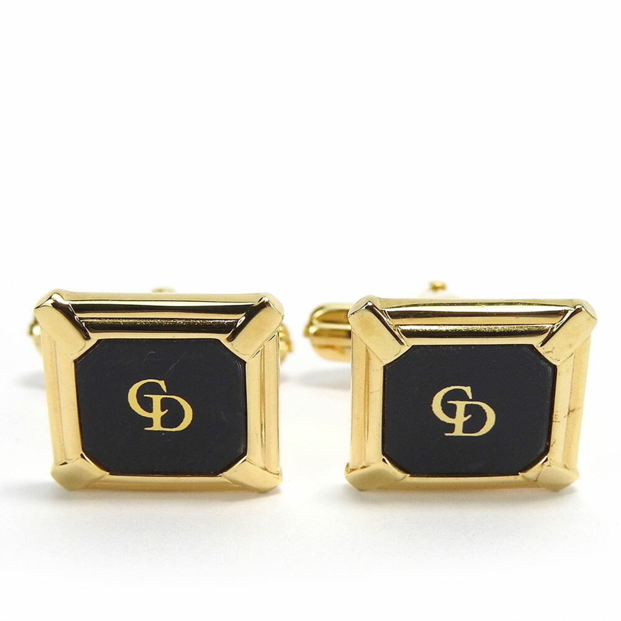 Christian Dior Cufflinks Metal Gold CD Accessories Men