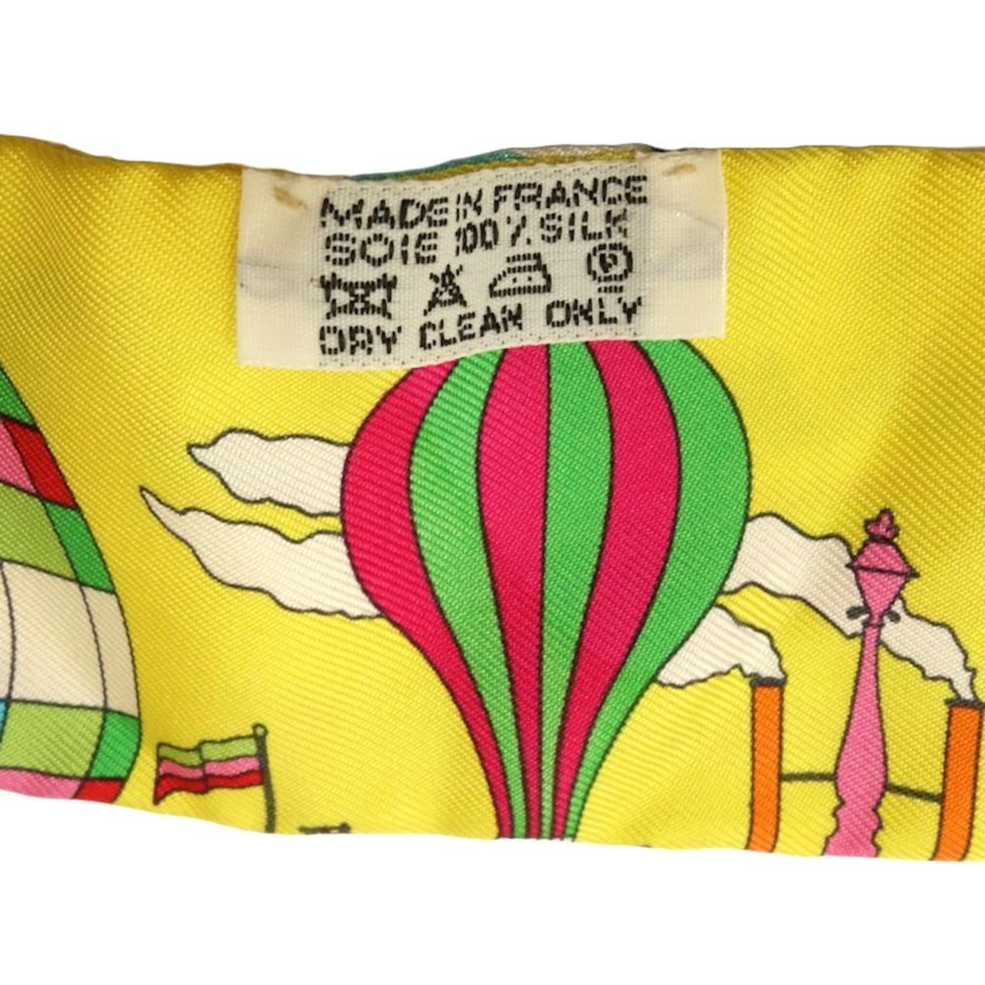 HERMES Scarf Twilly Les Folies Du Ciel - Madness in the Sky 2022 Silk Multicolor Yellow 180498
