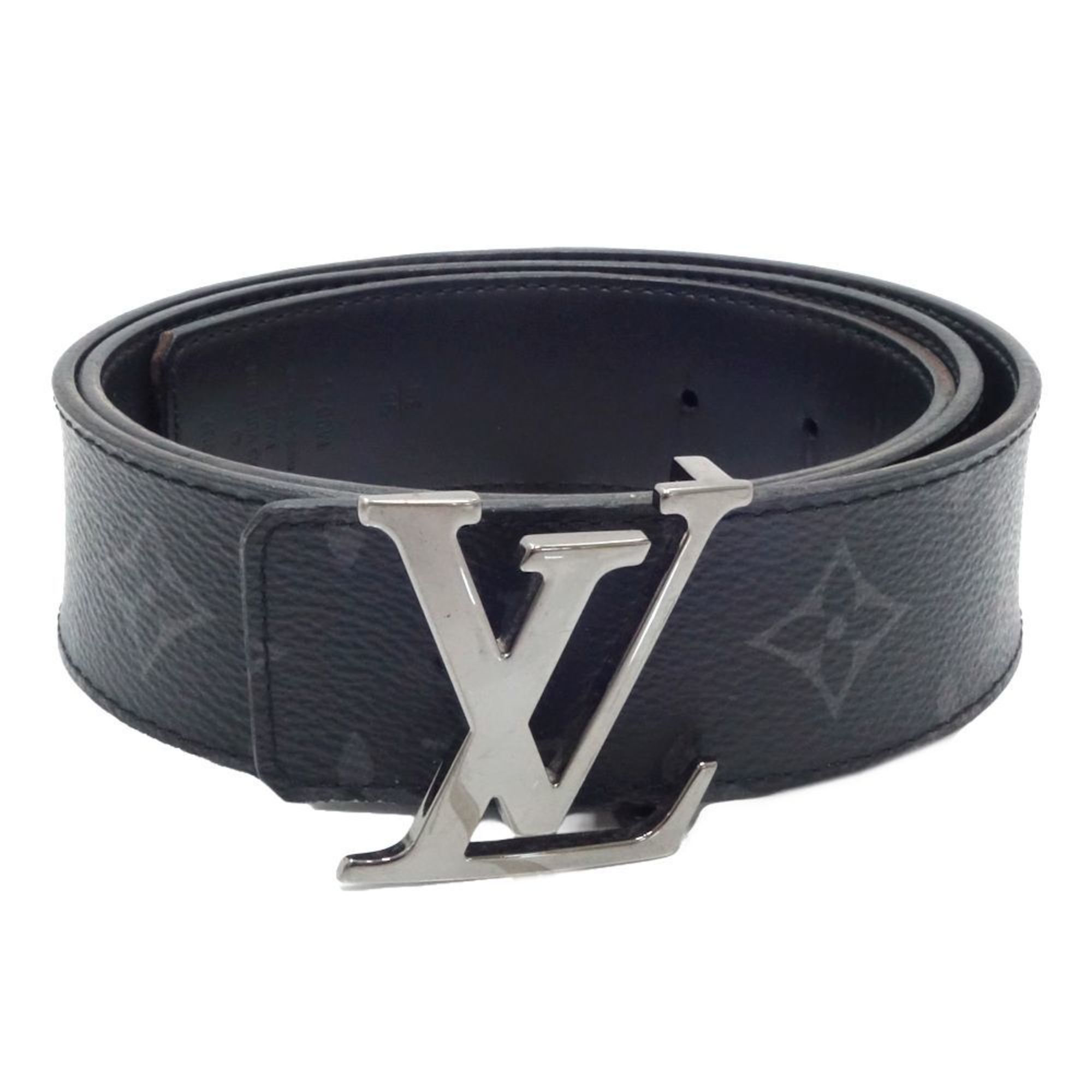 LOUIS VUITTON Louis Vuitton Belt M9043 Santur LV Initial Reversible 90 36 Black 180515