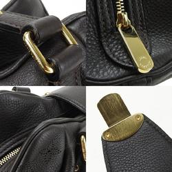 Louis Vuitton Handbag Lunar PM M97051 Monogram Mahina Chocolate Dark Brown Shoulder Bag Women's LOUIS VUITTON