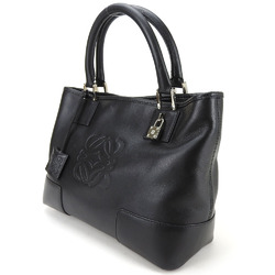 LOEWE Handbag Fusta Leather Black Anagram Ladies