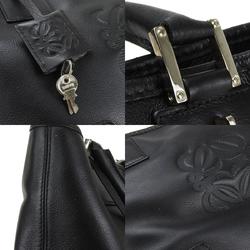 LOEWE Handbag Fusta Leather Black Anagram Ladies