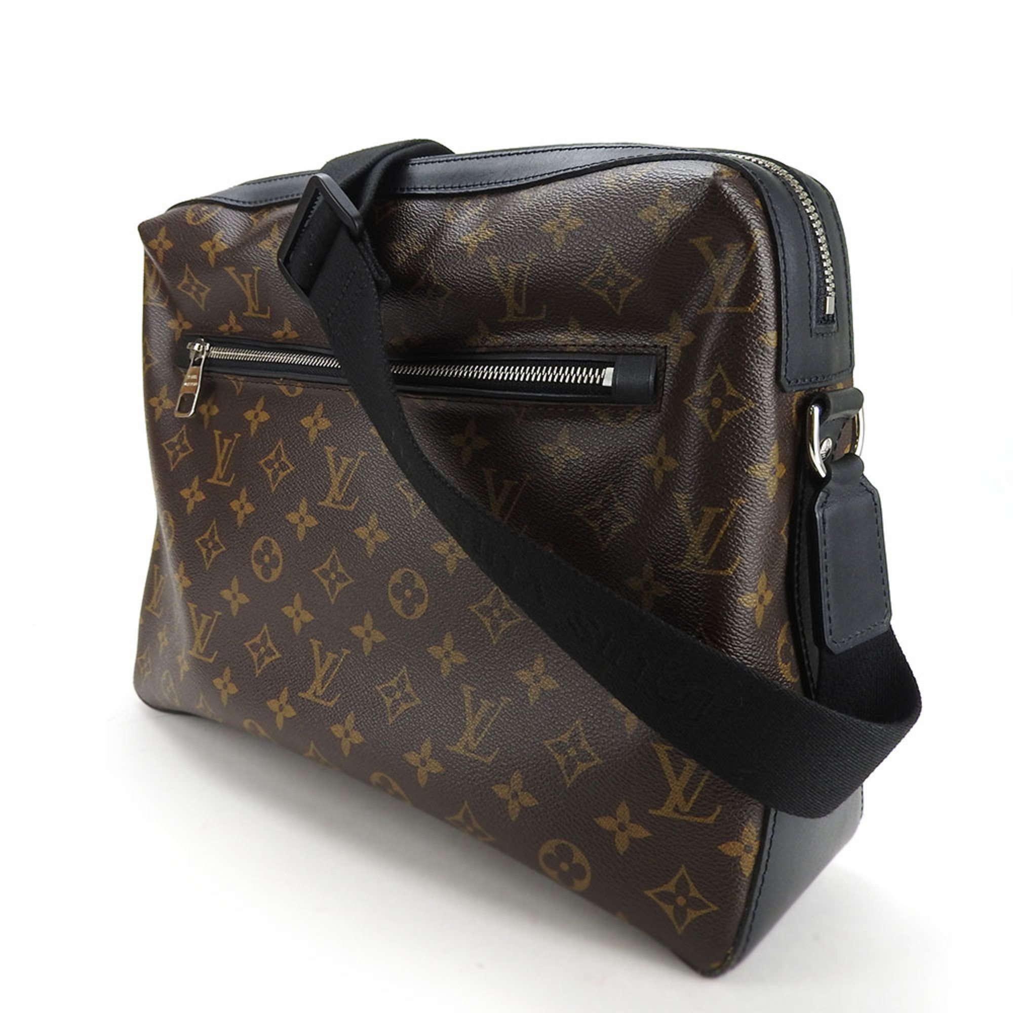 Louis Vuitton Shoulder Bag Torres M40387 Monogram Macassar Black Brown Men's LOUIS VUITTON