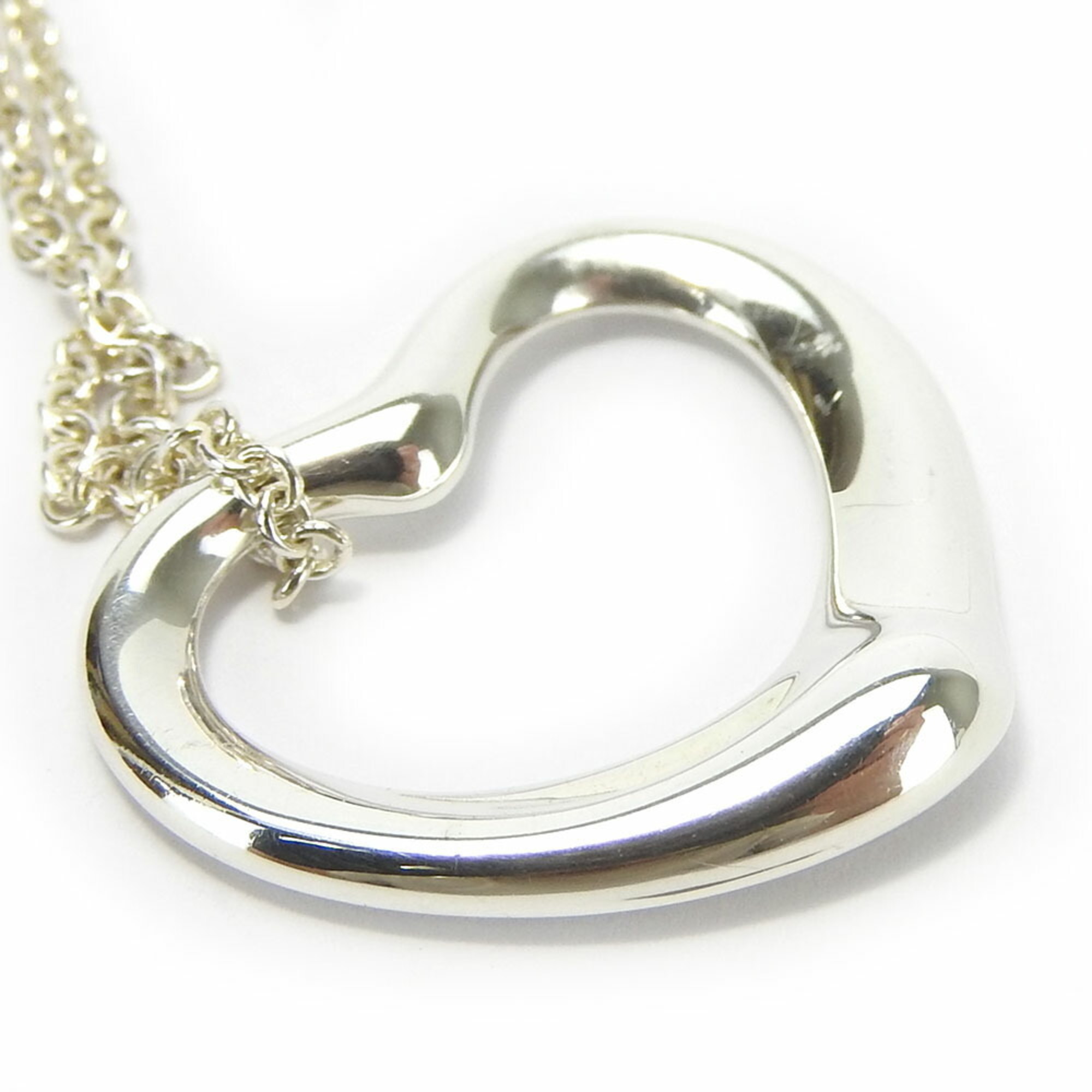 Tiffany Necklace Heart Silver 925 Approx. 5.7g Elsa Peretti Women's TIFFANY&Co.