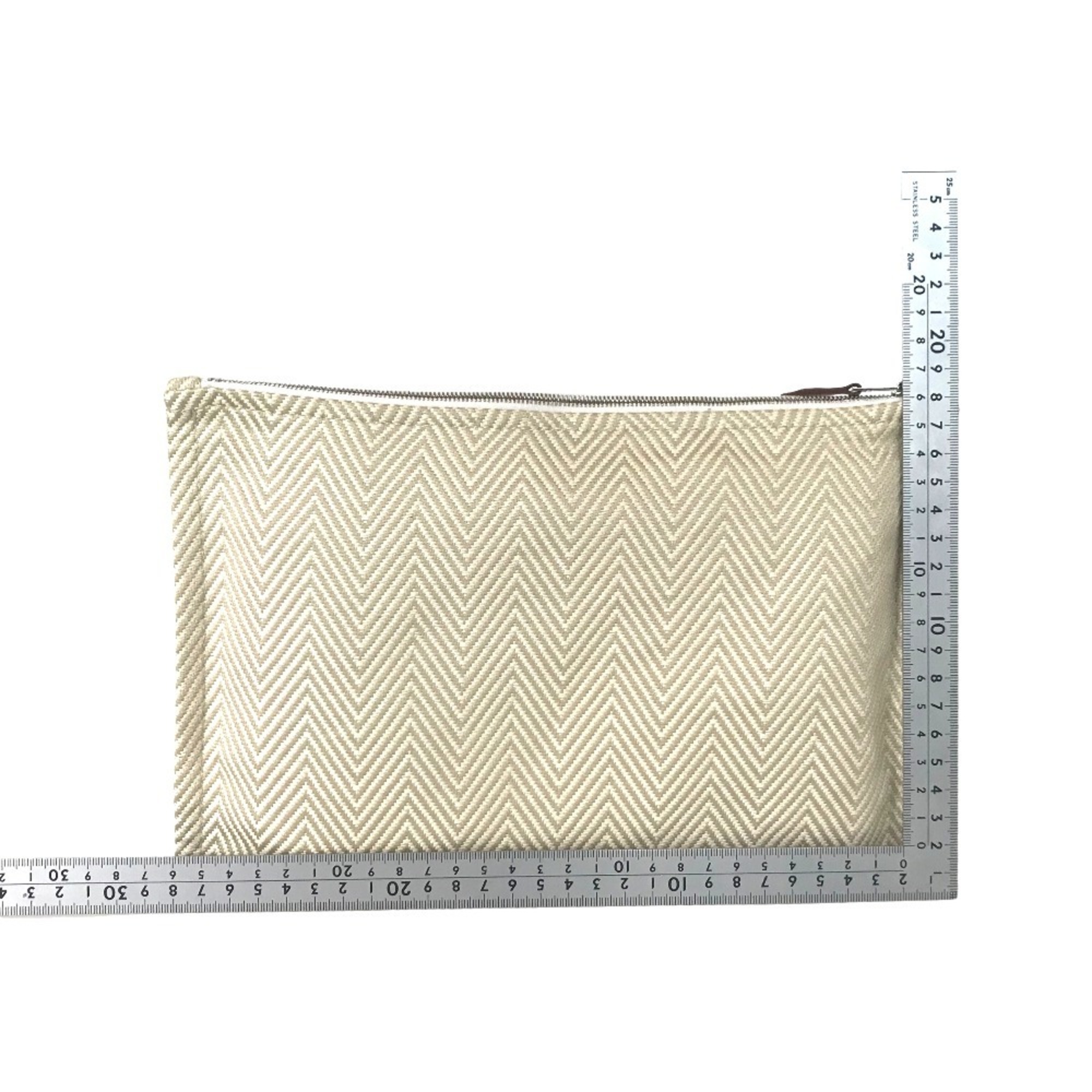 HERMES Yachting Pouch for Women, Canvas, White