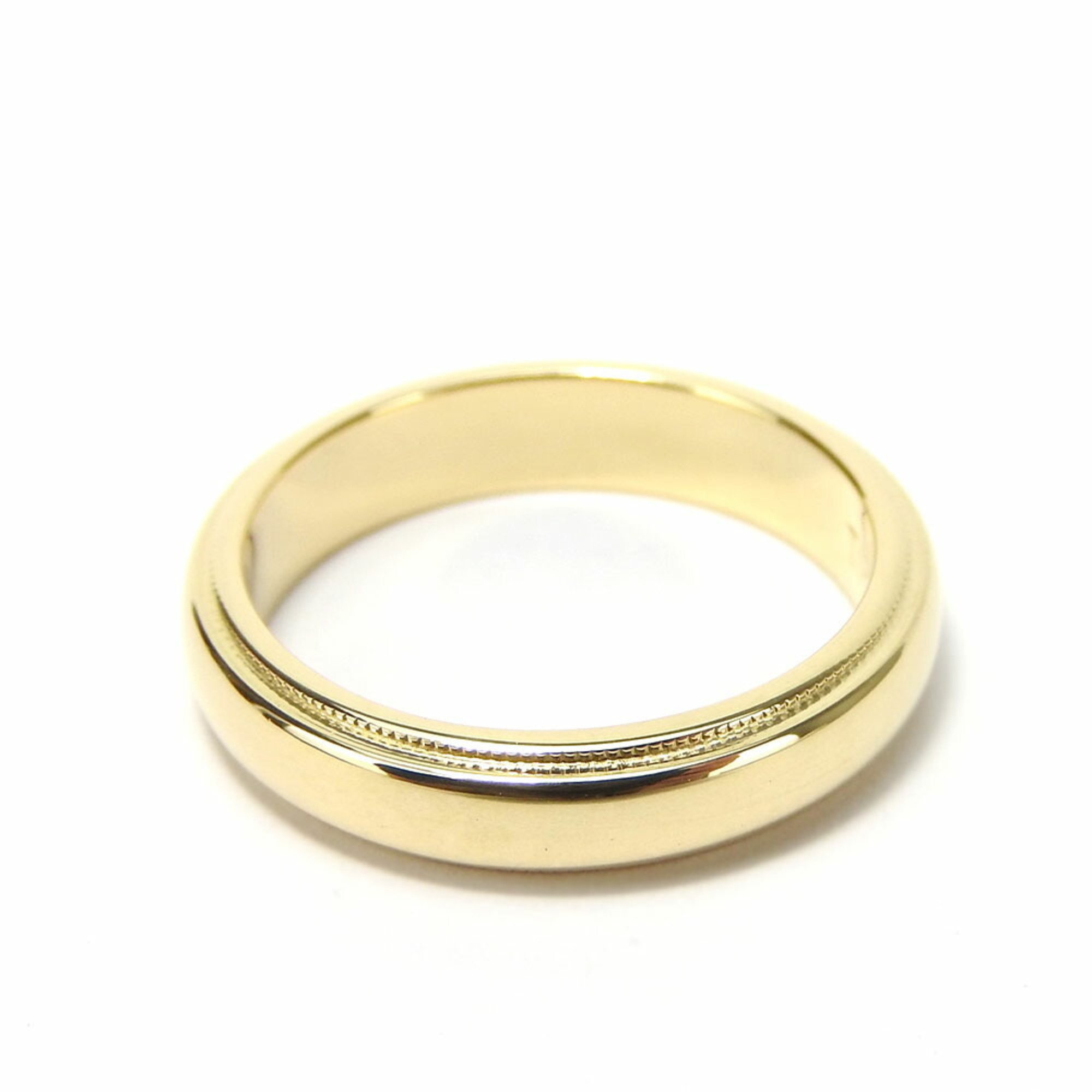 Tiffany & Co. Ring, Milgrain, K18YG, approx. 4.7g, Yellow Gold, Women's, TIFFANY