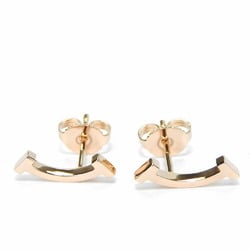 Tiffany earrings, T Smile, K18PG, approx. 1.6g, pink gold, accessory, women's, TIFFANY&Co.