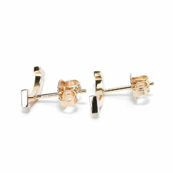 Tiffany earrings, T Smile, K18PG, approx. 1.6g, pink gold, accessory, women's, TIFFANY&Co.