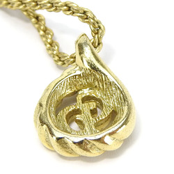 Christian Dior Necklace Metal Gold Plated CD Women's