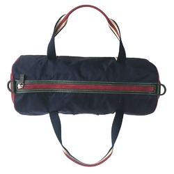 GUCCI Gucci Hysteria Boston Bag Travel Men's Nylon Navy Red Green 189656 497927