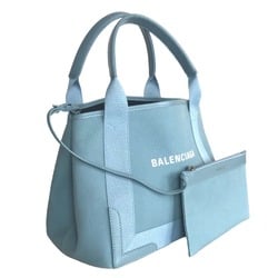 BALENCIAGA Handbag Tote Bag for Women Cotton Sky Blue 339933 4790 S 002123