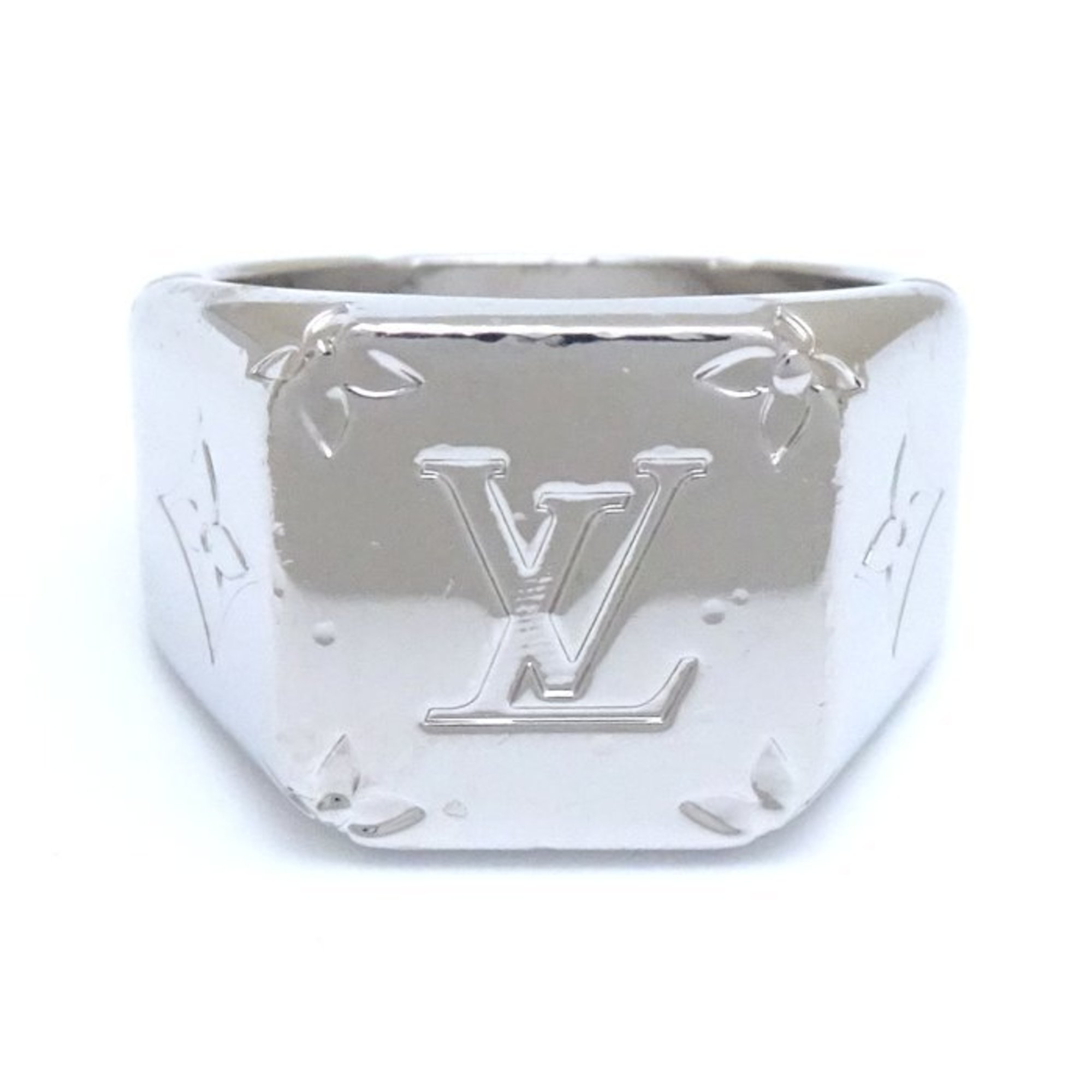 LOUIS VUITTON Louis Vuitton Signet Ring Monogram Medium Silver M62487 291951