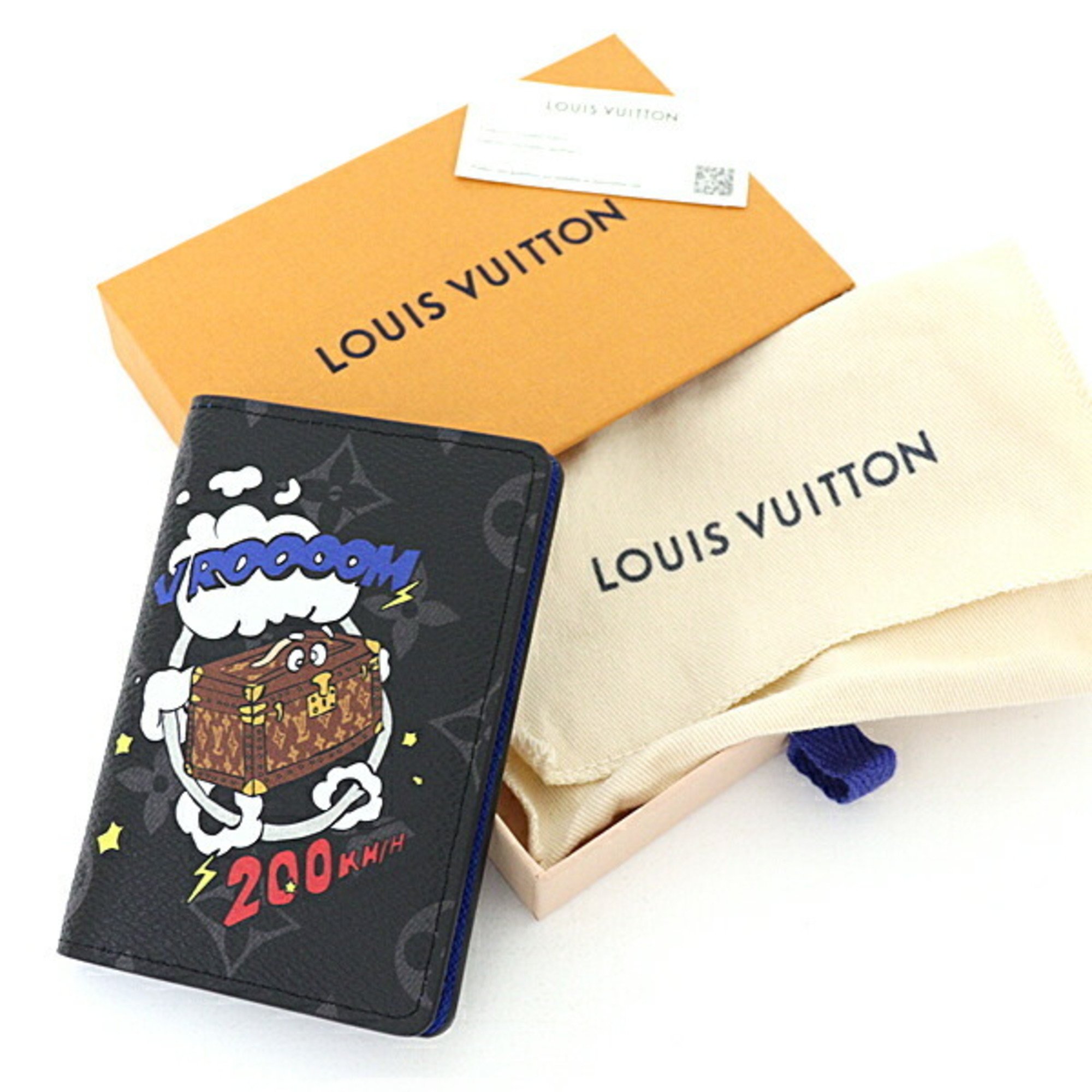 Louis Vuitton LOUIS VUITTON Organizer de Poche Card Case Business Holder Trunk Monogram Eclipse M80911
