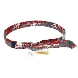 HERMES Belt CEINTURE HOMME MALTE TOILE COTON MODERNISME TROPICAL 071477UK44000 Tropical Modernism TOMATO Red Cotton Hermes