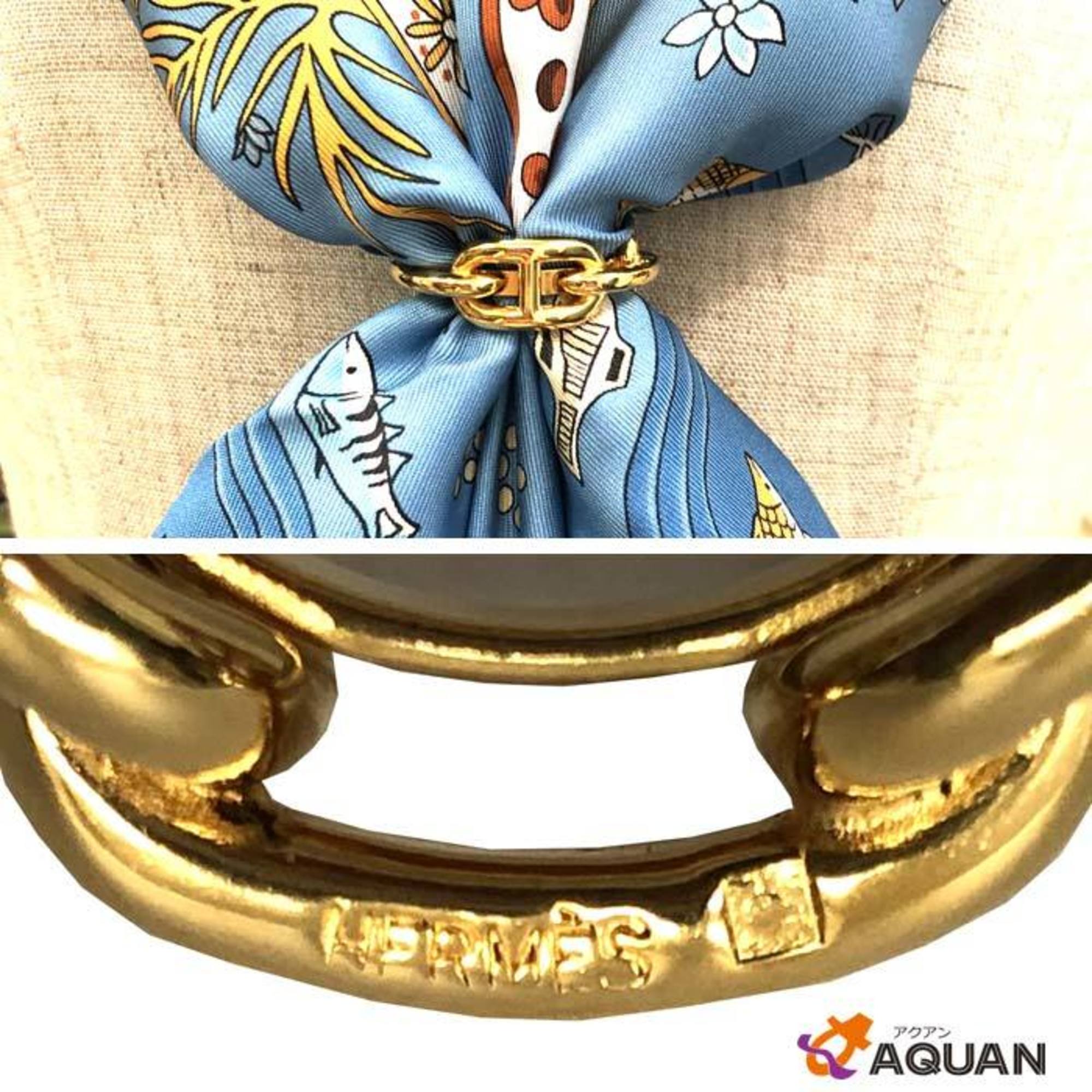 Hermes HERMES Chaine d'Ancre scarf ring gold color aq3975