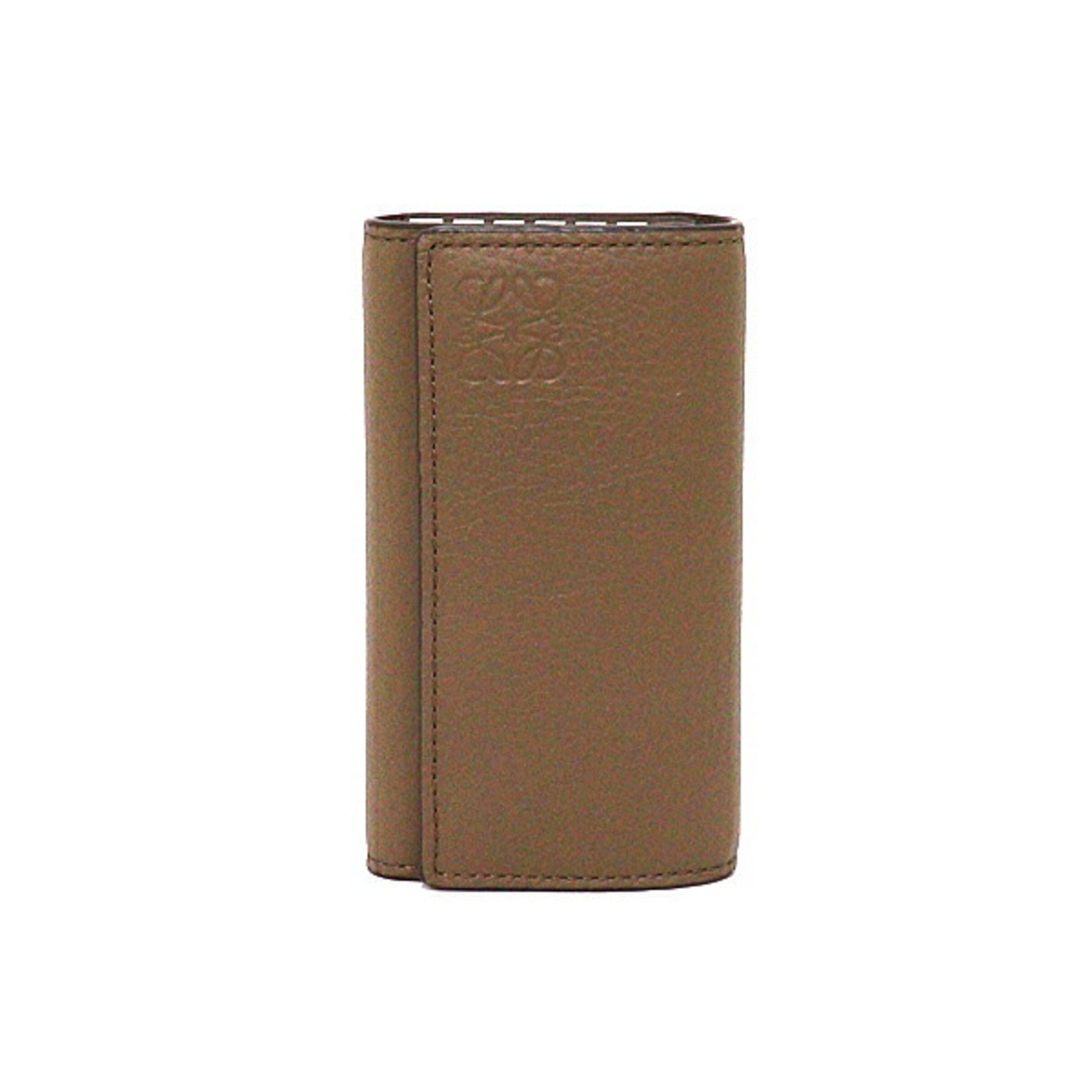 LOEWE Key Case Soft Grain Calf Leather 6 Ring C660K92X01 Brown