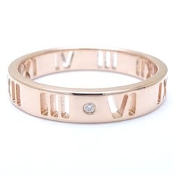 TIFFANY&Co. Tiffany Atlas Pierced Ring 4P Diamond 750PG Pink Gold K18RG Rose 291976
