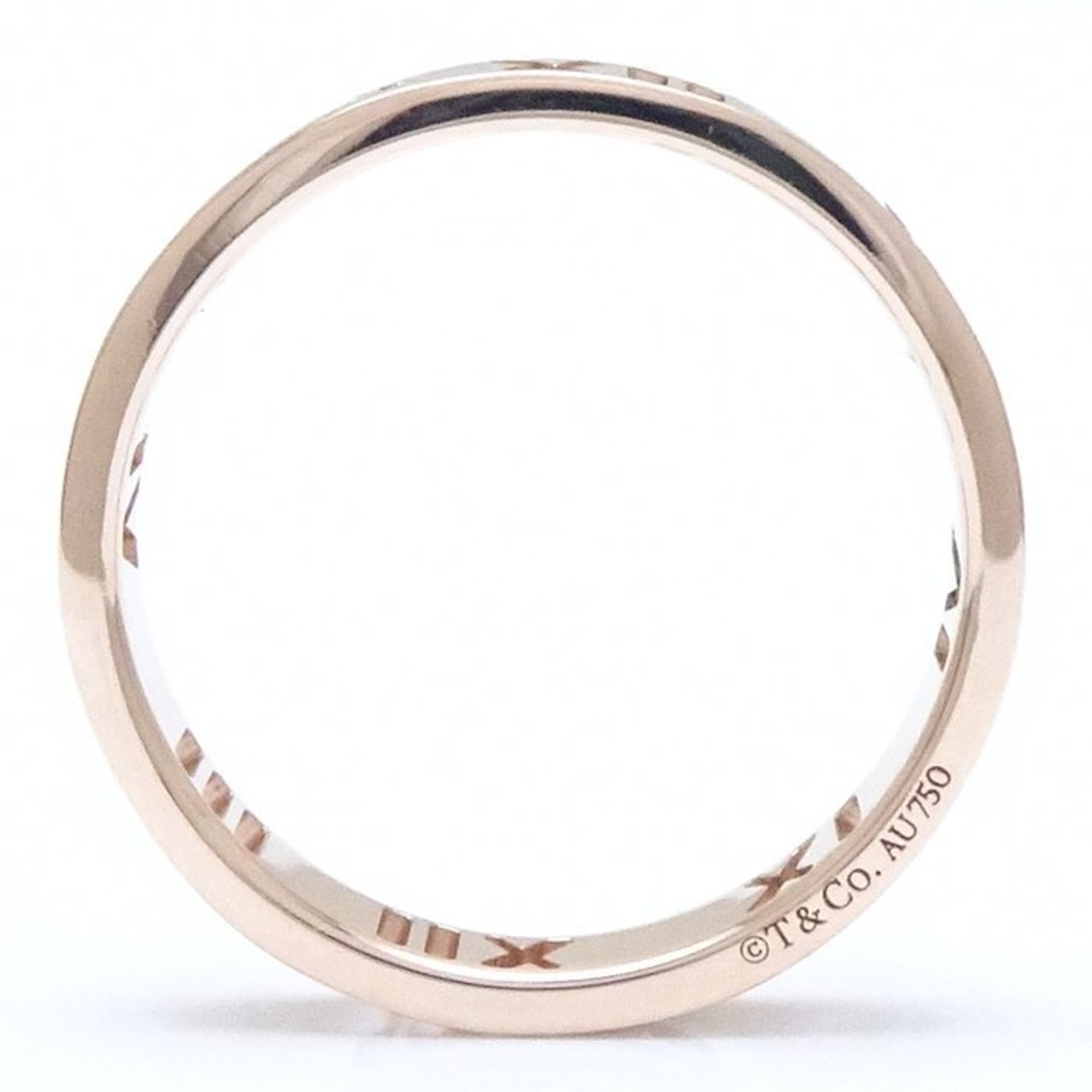 TIFFANY&Co. Tiffany Atlas Pierced Ring 4P Diamond 750PG Pink Gold K18RG Rose 291976