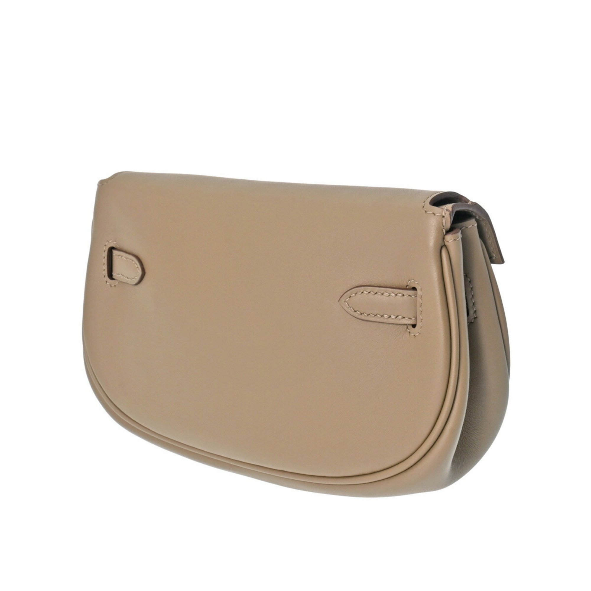 HERMES Kelly Move Etoupe Palladium Hardware - B Stamp (Around 2023) Women's Swift Leather Shoulder Bag