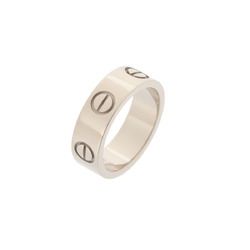 CARTIER Love Ring #48 - Size 7.5 Women's K18 White Gold