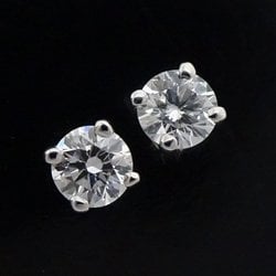 TIFFANY&Co. Tiffany solitaire earrings with one diamond, Pt950 platinum 291970