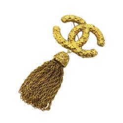 Chanel Brooch Coco Mark GP Plated Gold 93A Women's