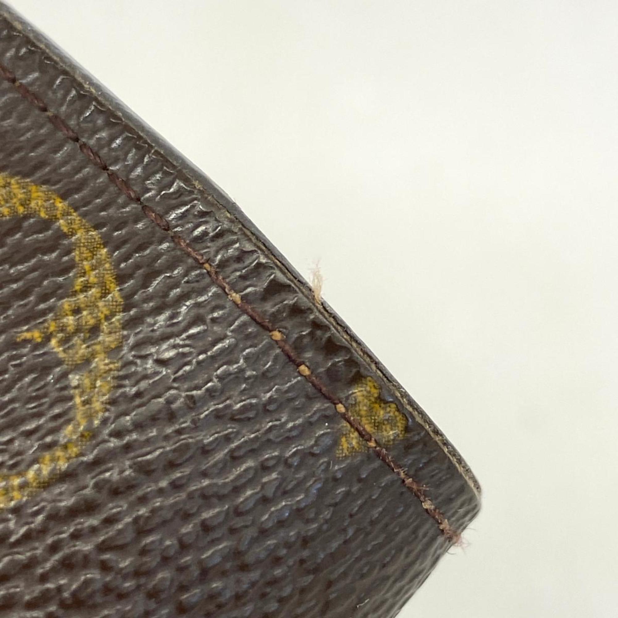 Louis Vuitton Tri-fold Long Wallet Monogram Porte Tresor International M61215 Brown Men's Women's